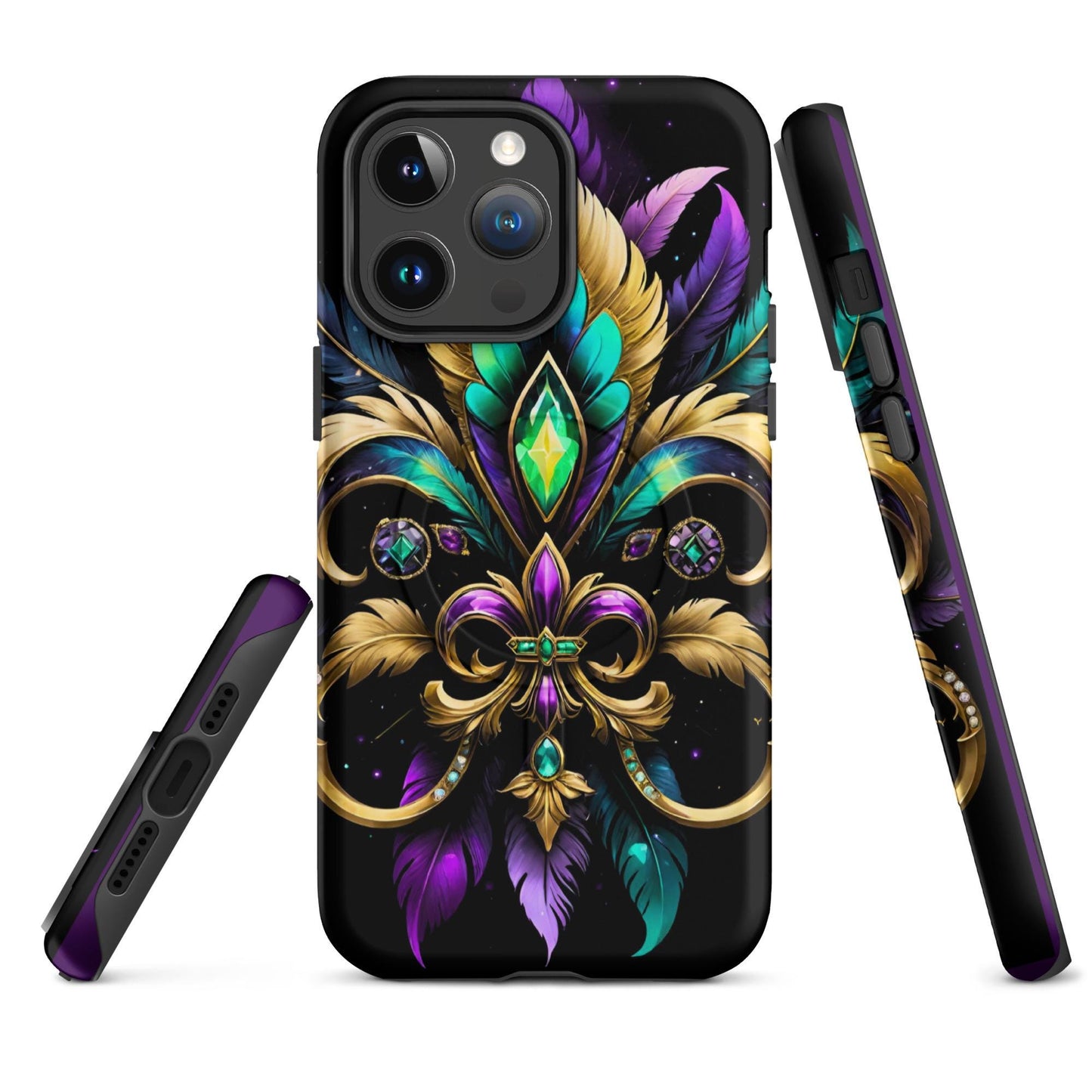MagSafe® tough case for iPhone®, Mardi Gras cell phone Case, Mardi Gras iphone case, Mardi Gras Magsafe case, Mardi Gras Iphone 16 case,