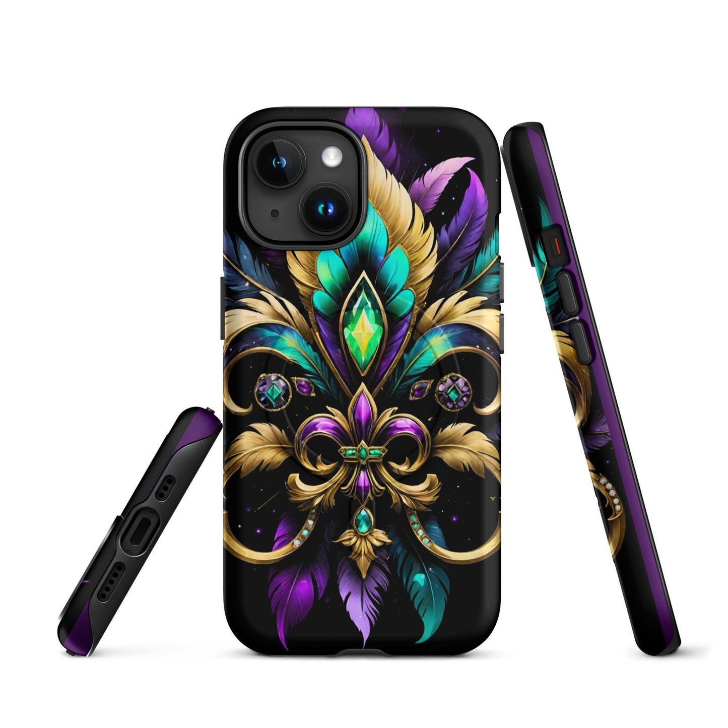 MagSafe® tough case for iPhone®, Mardi Gras cell phone Case, Mardi Gras iphone case, Mardi Gras Magsafe case, Mardi Gras Iphone 16 case,