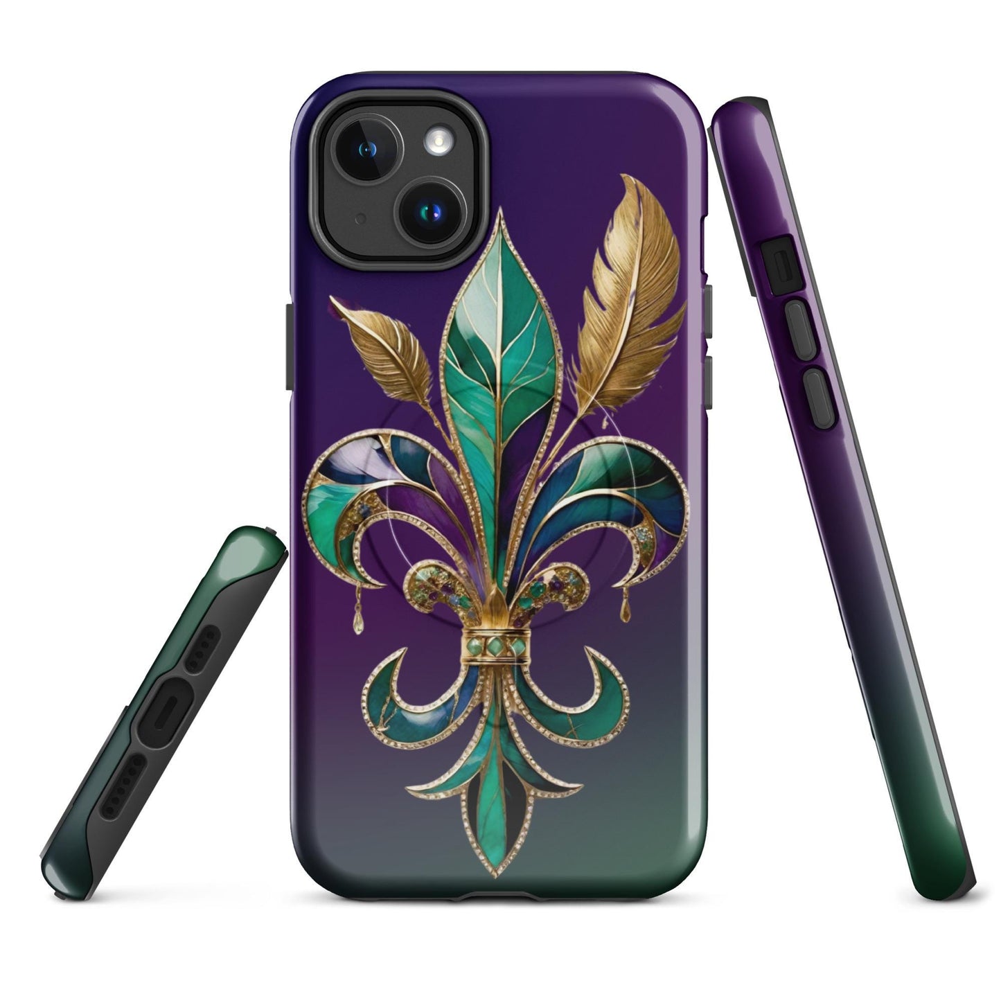MagSafe® tough case for iPhone®, Mardi Gras cell phone Case, Mardi Gras iphone case, Mardi Gras Magsafe case, Mardi Gras Iphone 16 case,