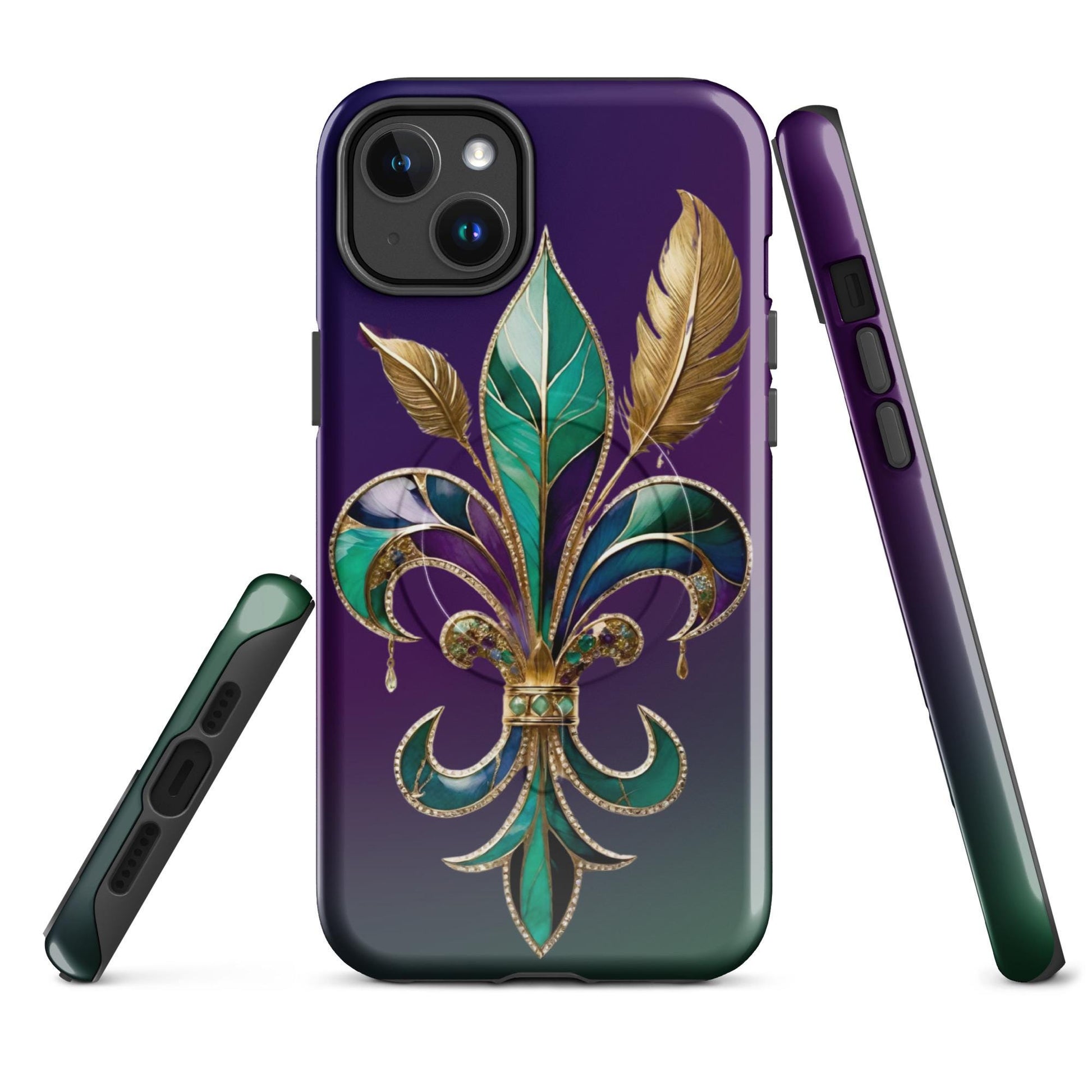 MagSafe® tough case for iPhone®, Mardi Gras cell phone Case, Mardi Gras iphone case, Mardi Gras Magsafe case, Mardi Gras Iphone 16 case,