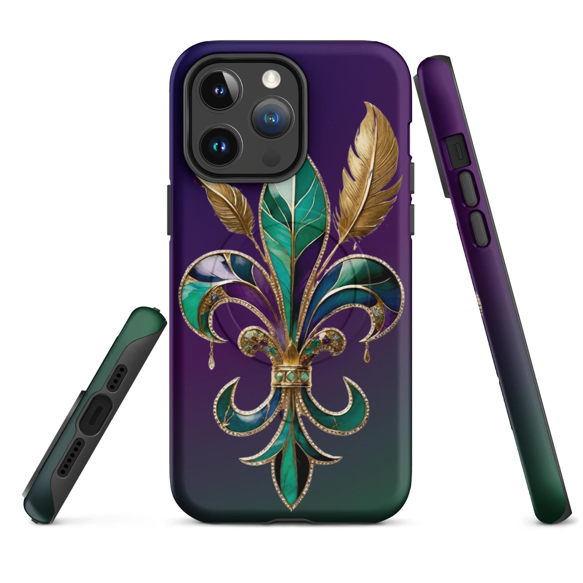 MagSafe® tough case for iPhone®, Mardi Gras cell phone Case, Mardi Gras iphone case, Mardi Gras Magsafe case, Mardi Gras Iphone 16 case,