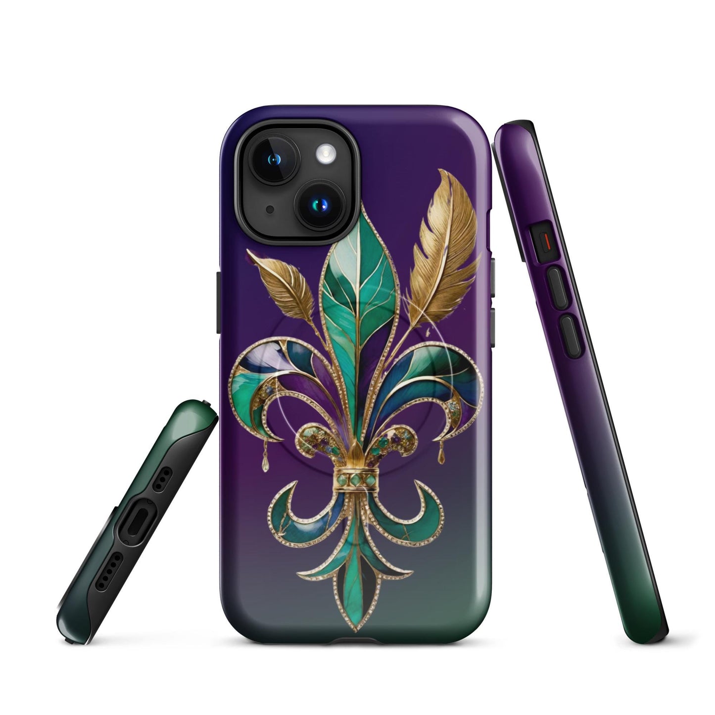 MagSafe® tough case for iPhone®, Mardi Gras cell phone Case, Mardi Gras iphone case, Mardi Gras Magsafe case, Mardi Gras Iphone 16 case,