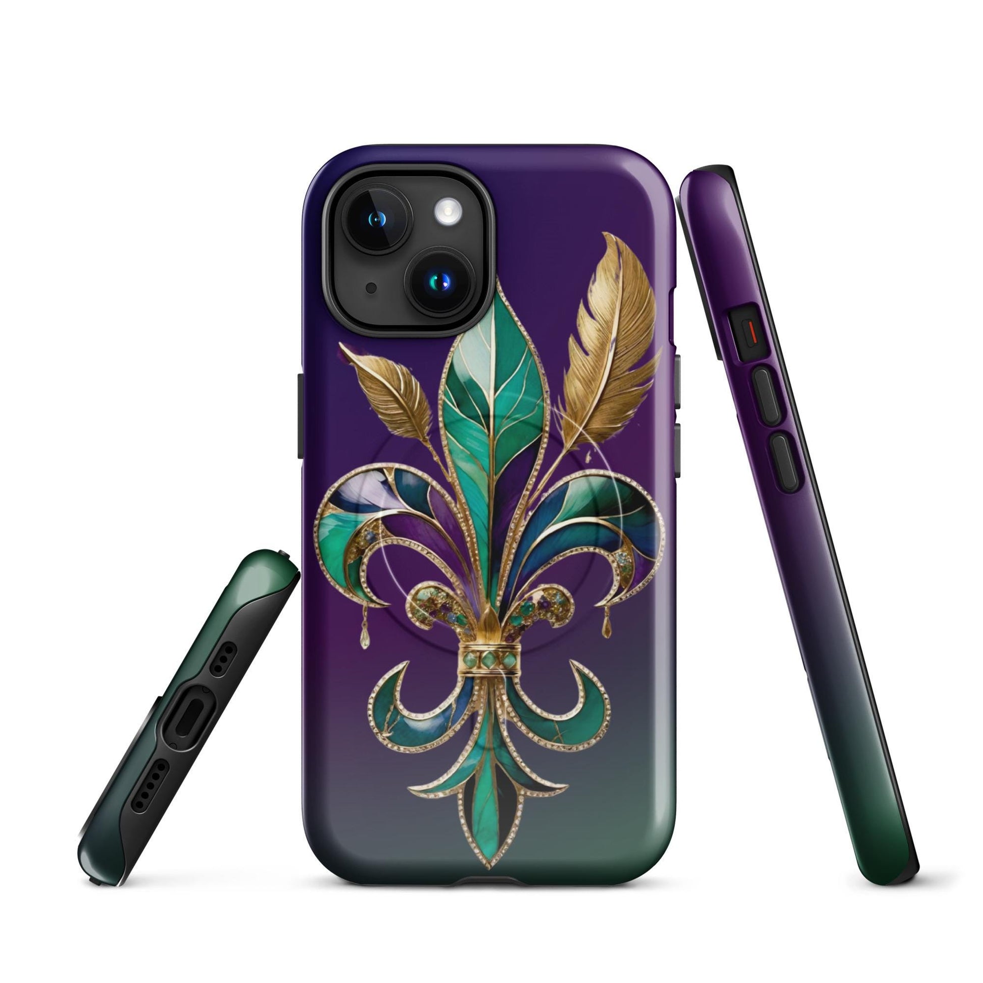 MagSafe® tough case for iPhone®, Mardi Gras cell phone Case, Mardi Gras iphone case, Mardi Gras Magsafe case, Mardi Gras Iphone 16 case,