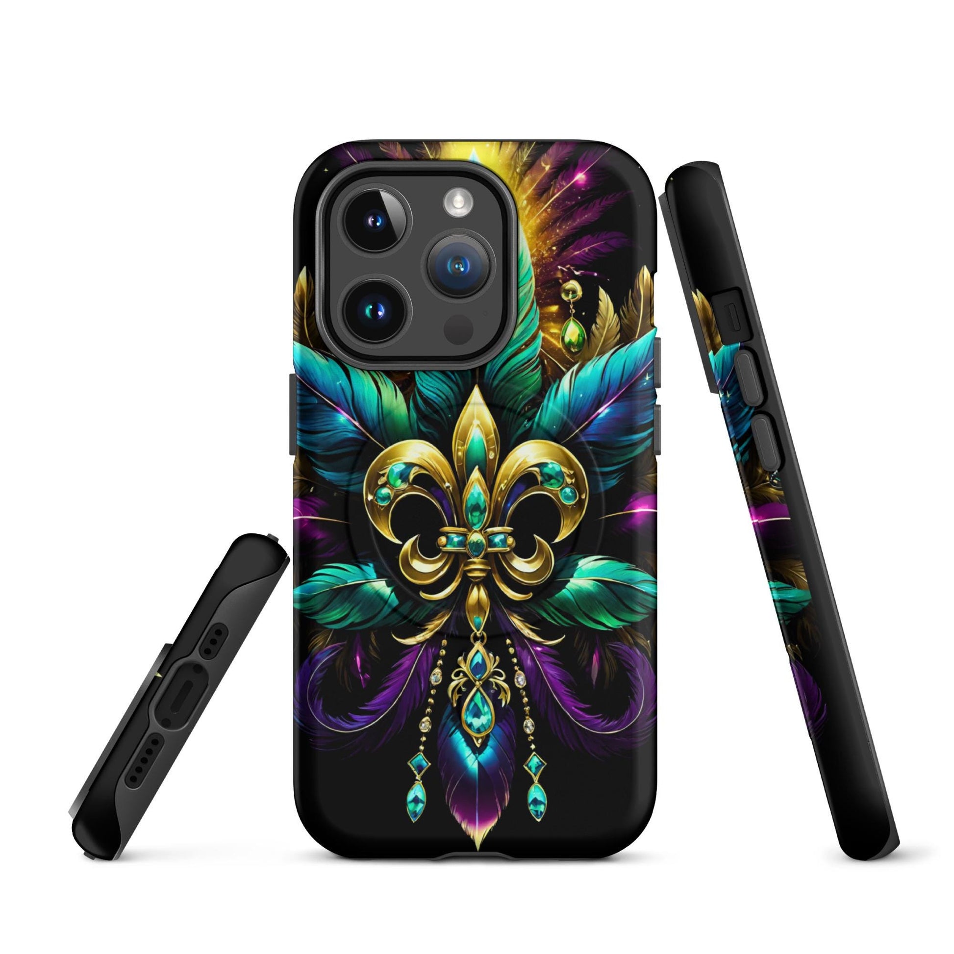 MagSafe® tough case for iPhone®, Mardi Gras cell phone Case, Mardi Gras iphone case, Mardi Gras Magsafe case, Mardi Gras Iphone 16 case,