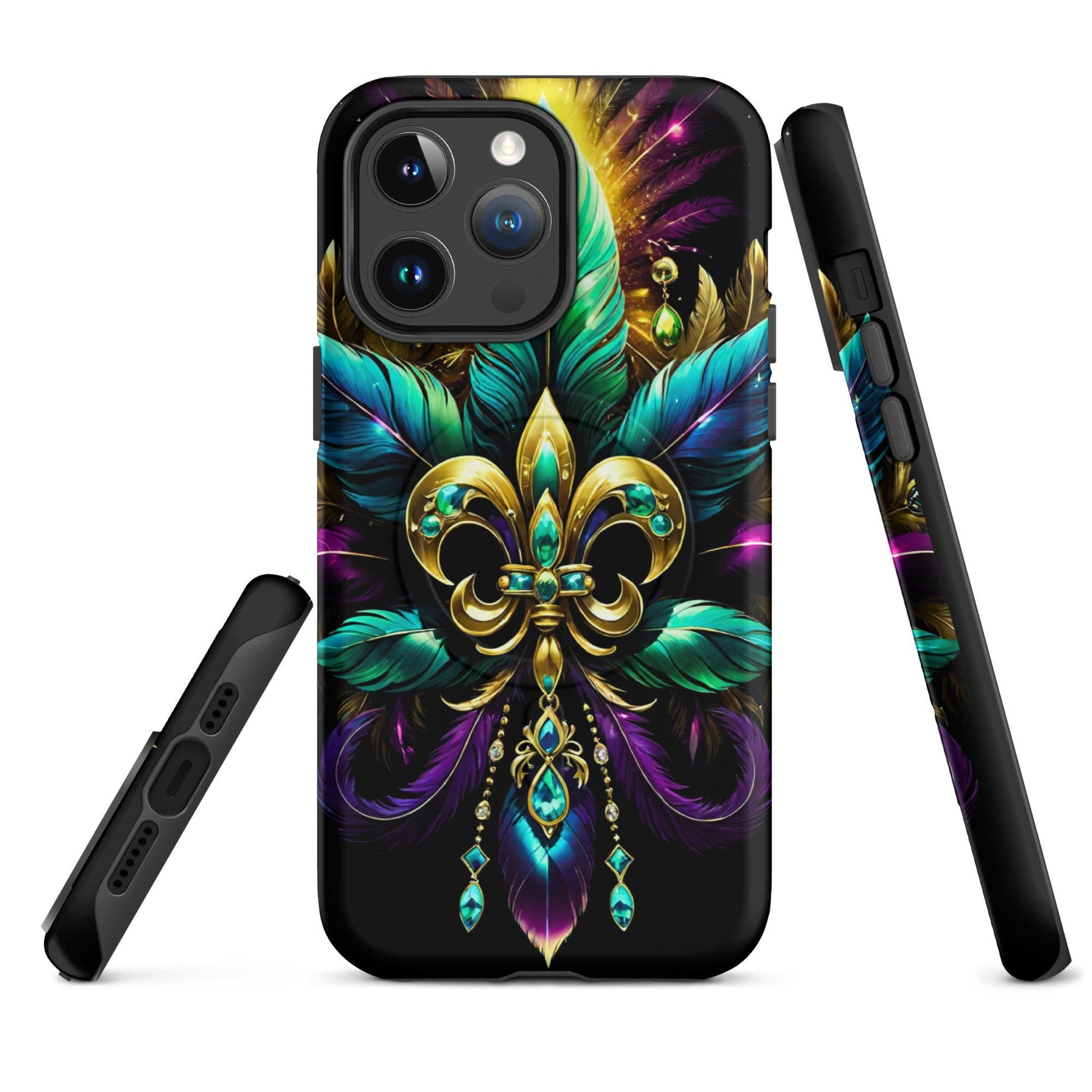 MagSafe® tough case for iPhone®, Mardi Gras cell phone Case, Mardi Gras iphone case, Mardi Gras Magsafe case, Mardi Gras Iphone 16 case,