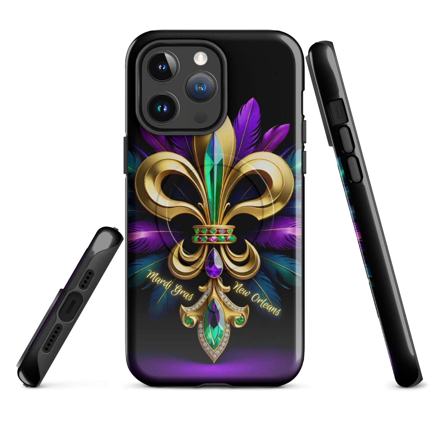 MagSafe® tough case for iPhone®, Mardi Gras cell phone Case, Mardi Gras iphone case, Mardi Gras Magsafe case, Mardi Gras Iphone 16 case,