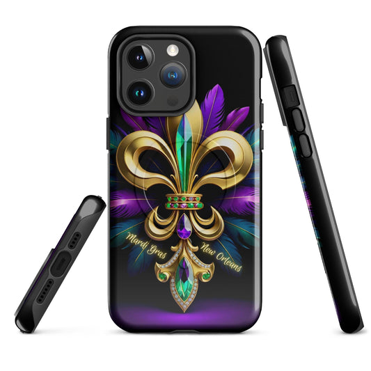 MagSafe® tough case for iPhone®, Mardi Gras cell phone Case, Mardi Gras iphone case, Mardi Gras Magsafe case, Mardi Gras Iphone 16 case,