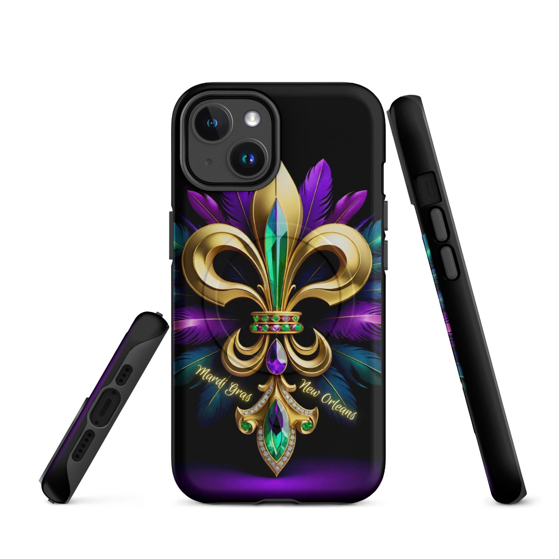 MagSafe® tough case for iPhone®, Mardi Gras cell phone Case, Mardi Gras iphone case, Mardi Gras Magsafe case, Mardi Gras Iphone 16 case,
