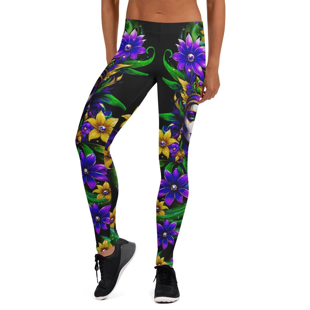 Mardi Gras Leggings, Mardi Gras, Mardi gras outfit, cool leggings, New Orleans leggings, carnival leggings,  Mardi Gras 2025, unique