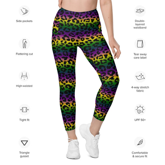 Mardi Gras leggings with pockets, Mardi Gras leggings, New Orleans leggings, Nola legging, Mardi gras, Mardi Gras, Carnival , Mardi
