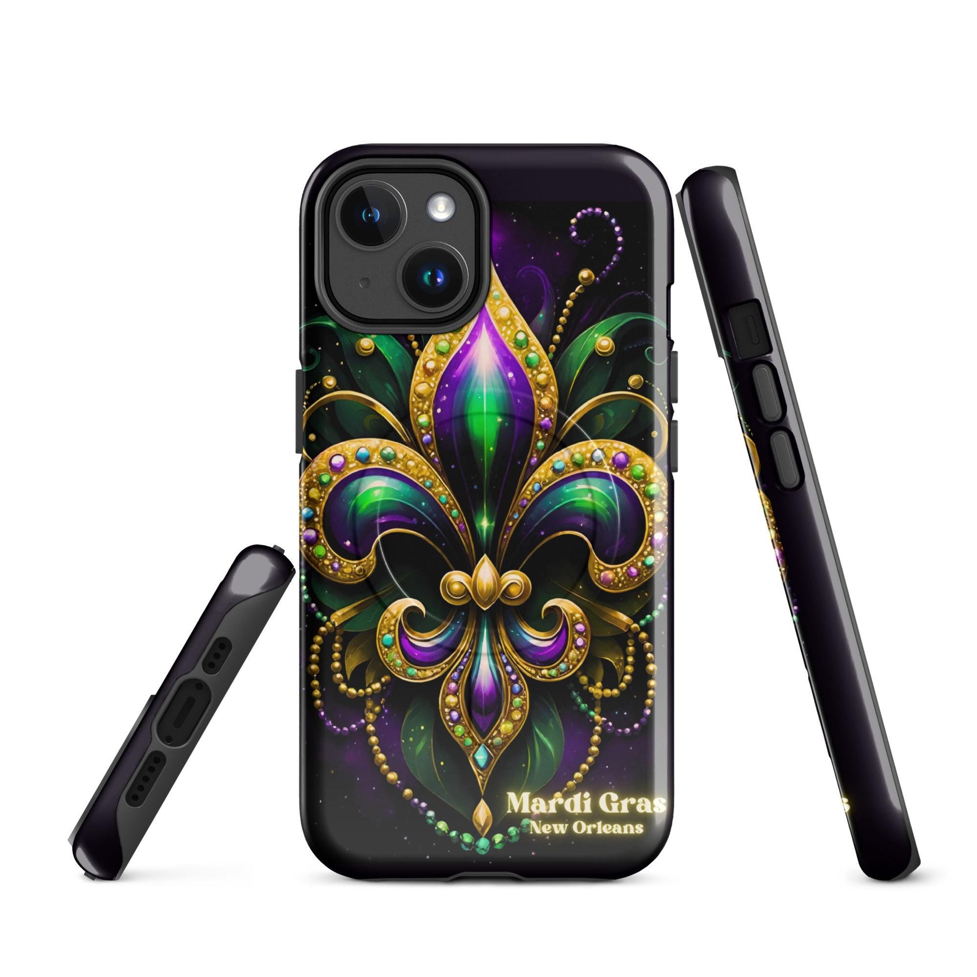 MagSafe® tough case for iPhone®, Mardi Gras cell phone Case, Mardi Gras iphone case, Mardi Gras Magsafe case, Mardi Gras Iphone 16 case,