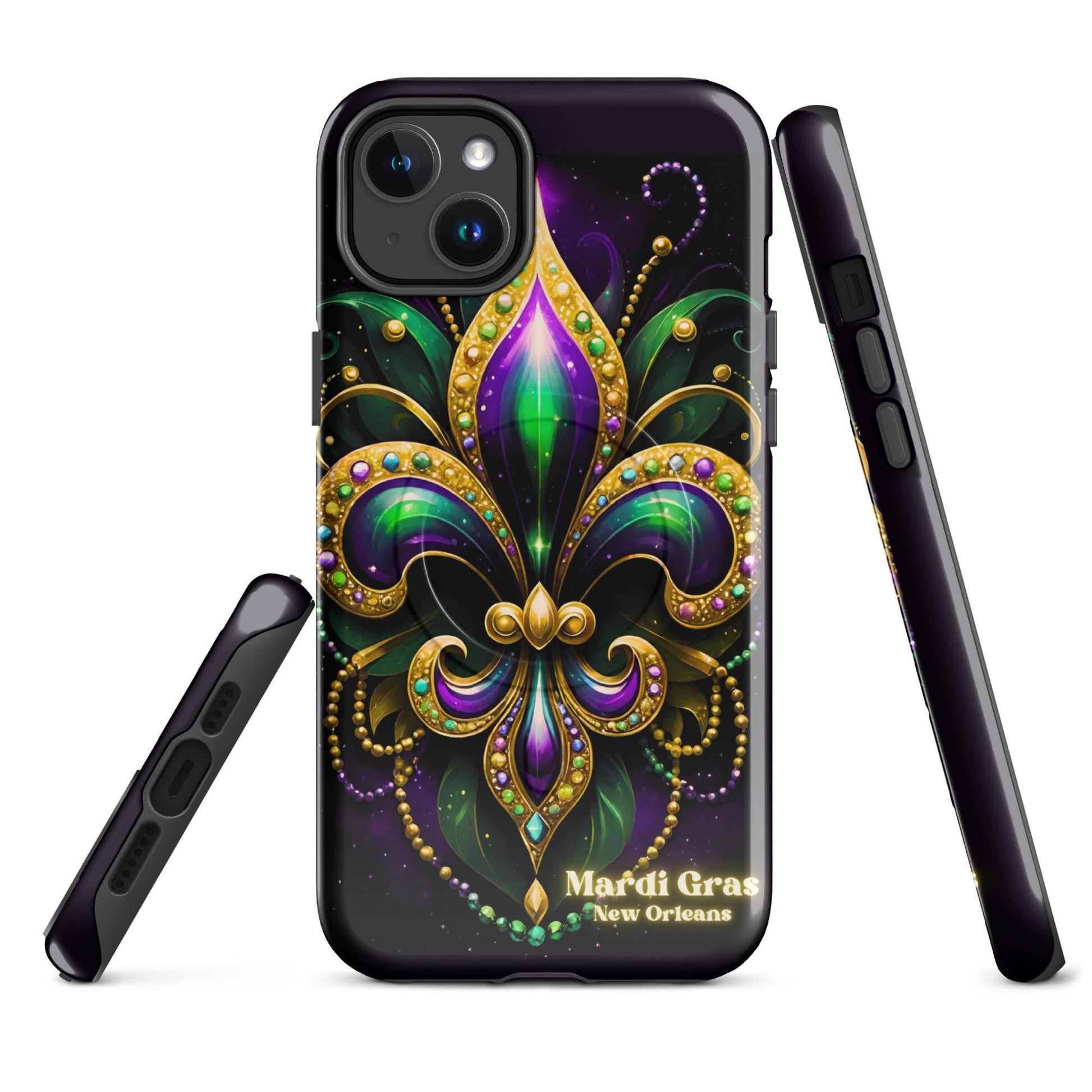 MagSafe® tough case for iPhone®, Mardi Gras cell phone Case, Mardi Gras iphone case, Mardi Gras Magsafe case, Mardi Gras Iphone 16 case,