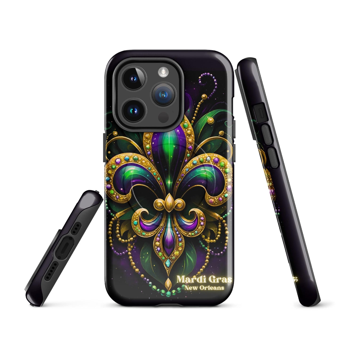 MagSafe® tough case for iPhone®, Mardi Gras cell phone Case, Mardi Gras iphone case, Mardi Gras Magsafe case, Mardi Gras Iphone 16 case,