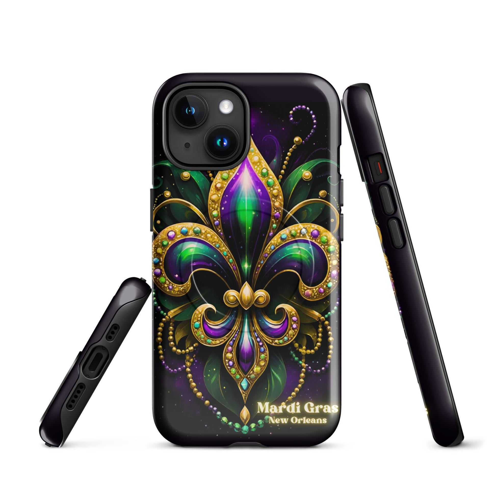 MagSafe® tough case for iPhone®, Mardi Gras cell phone Case, Mardi Gras iphone case, Mardi Gras Magsafe case, Mardi Gras Iphone 16 case,