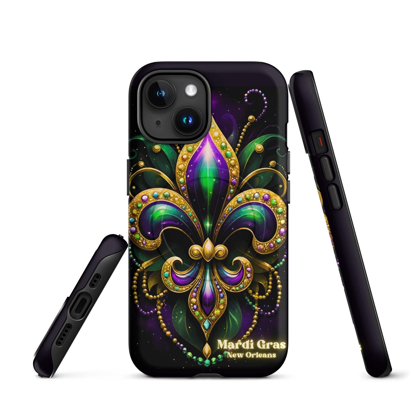 MagSafe® tough case for iPhone®, Mardi Gras cell phone Case, Mardi Gras iphone case, Mardi Gras Magsafe case, Mardi Gras Iphone 16 case,