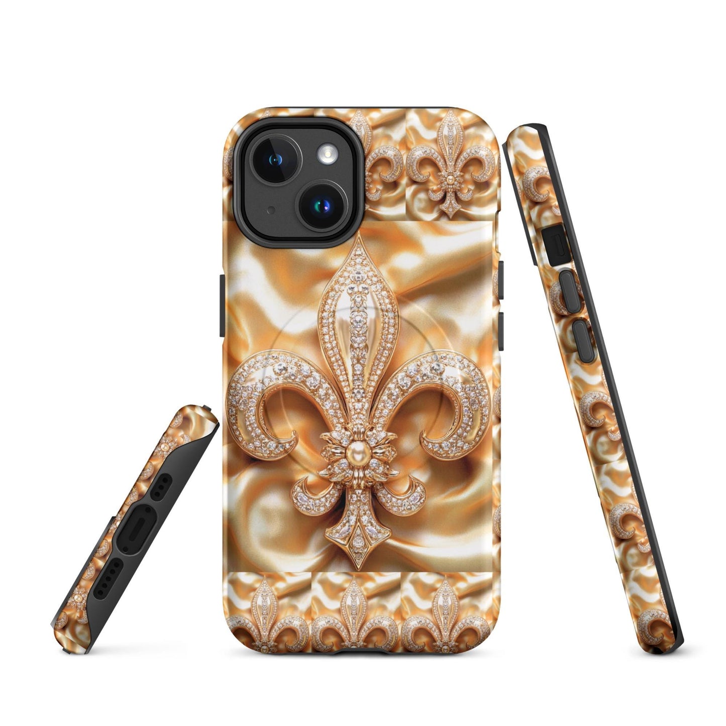 MagSafe® tough case for iPhone®, Mardi Gras , New Orleans, Nola, Fleur de lis, Carnival phone Case, Iphone 16, Iphone 16 max, iphone 16 pro