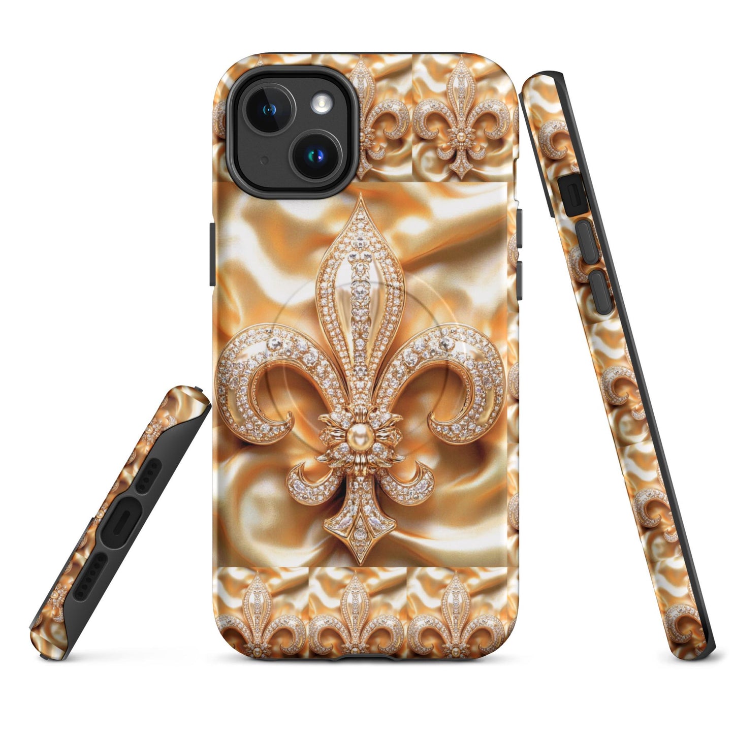 MagSafe® tough case for iPhone®, Mardi Gras , New Orleans, Nola, Fleur de lis, Carnival phone Case, Iphone 16, Iphone 16 max, iphone 16 pro