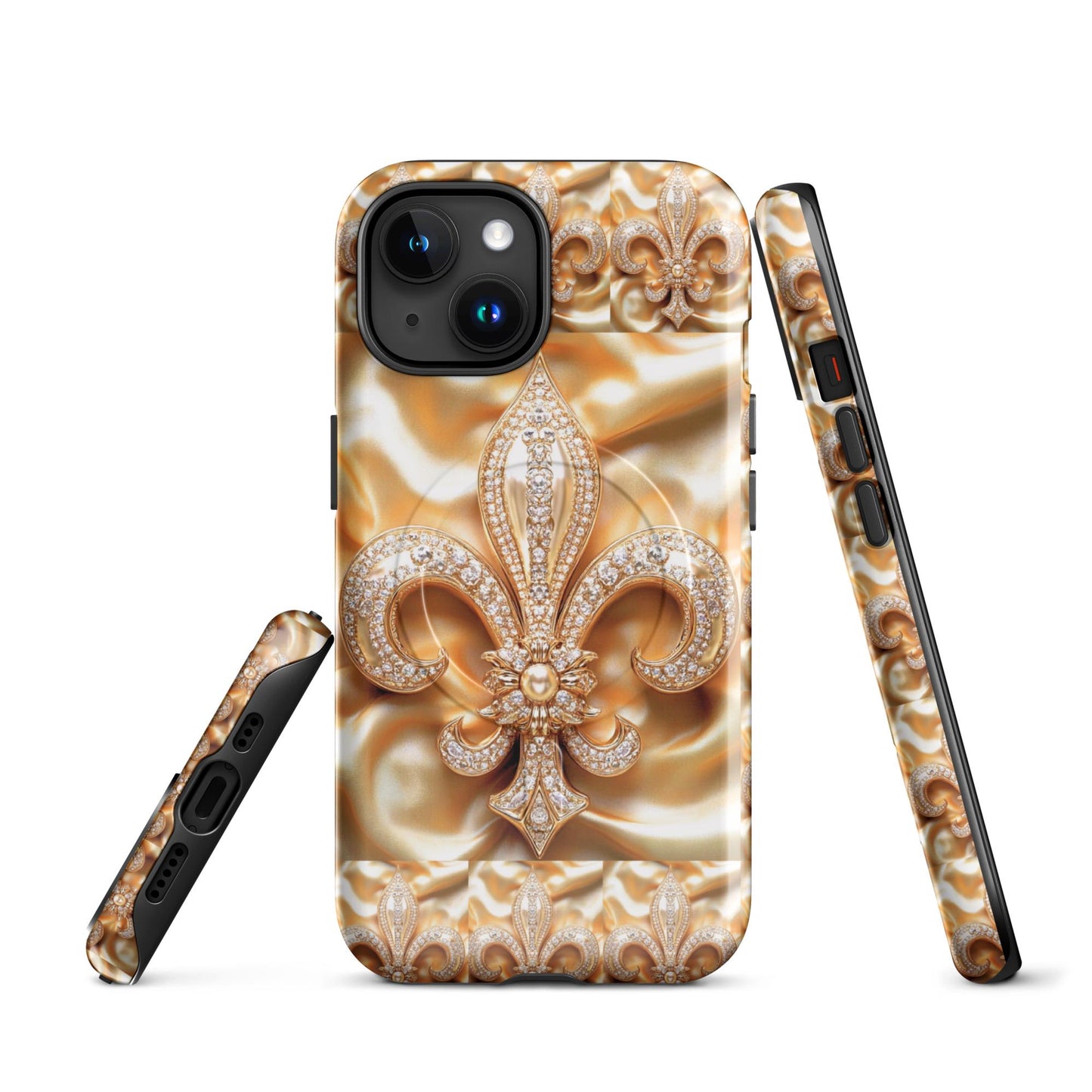 MagSafe® tough case for iPhone®, Mardi Gras , New Orleans, Nola, Fleur de lis, Carnival phone Case, Iphone 16, Iphone 16 max, iphone 16 pro