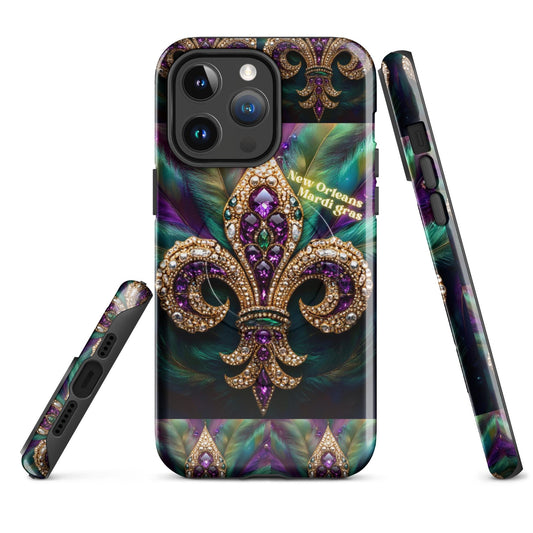 MagSafe® tough case for iPhone®, Mardi Gras cell phone Case, Mardi Gras iphone case, Mardi Gras Magsafe case, Mardi Gras Iphone 16 case,