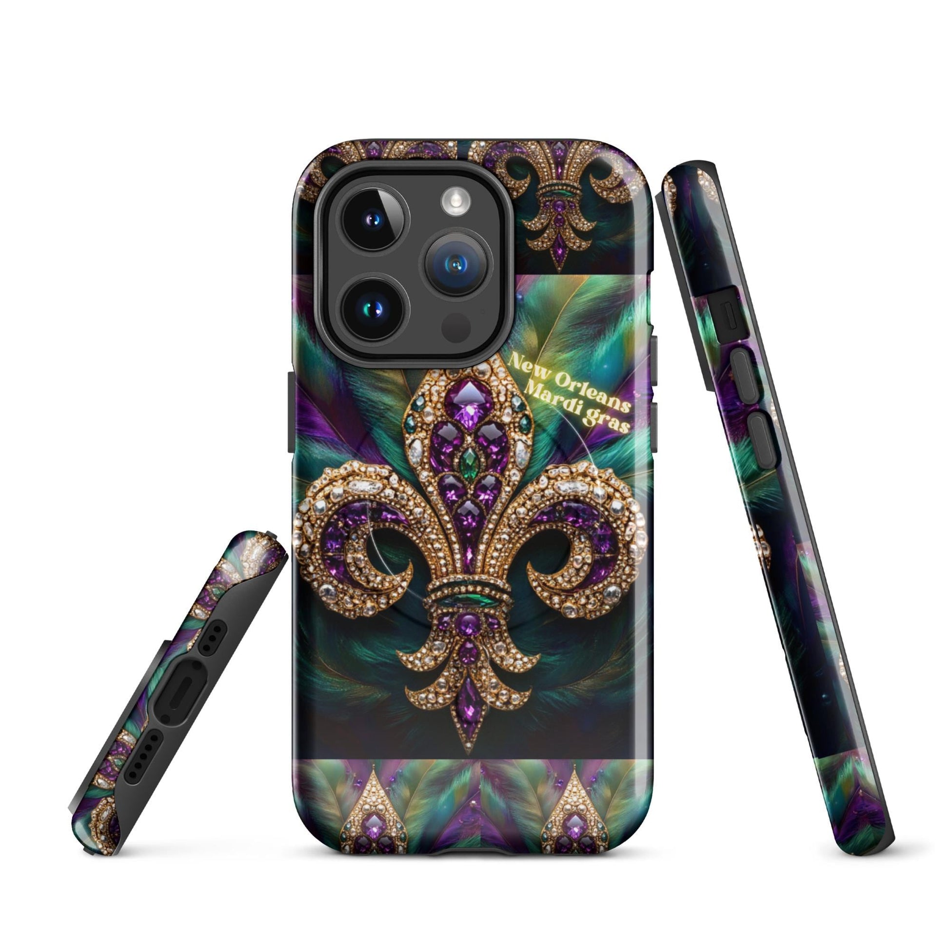 MagSafe® tough case for iPhone®, Mardi Gras cell phone Case, Mardi Gras iphone case, Mardi Gras Magsafe case, Mardi Gras Iphone 16 case,