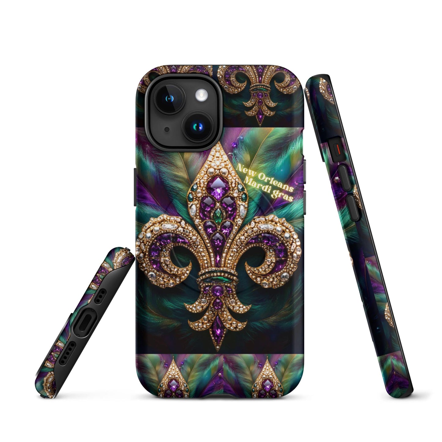MagSafe® tough case for iPhone®, Mardi Gras cell phone Case, Mardi Gras iphone case, Mardi Gras Magsafe case, Mardi Gras Iphone 16 case,