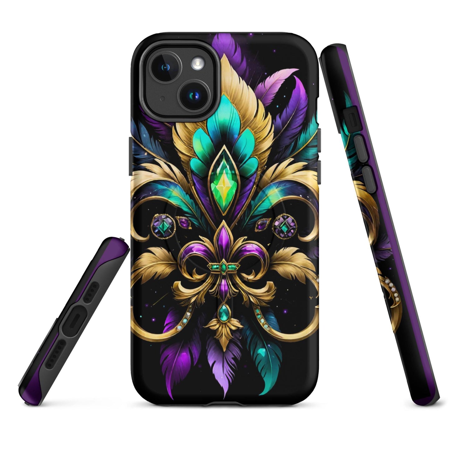 MagSafe® tough case for iPhone®, Mardi Gras cell phone Case, Mardi Gras iphone case, Mardi Gras Magsafe case, Mardi Gras Iphone 16 case,