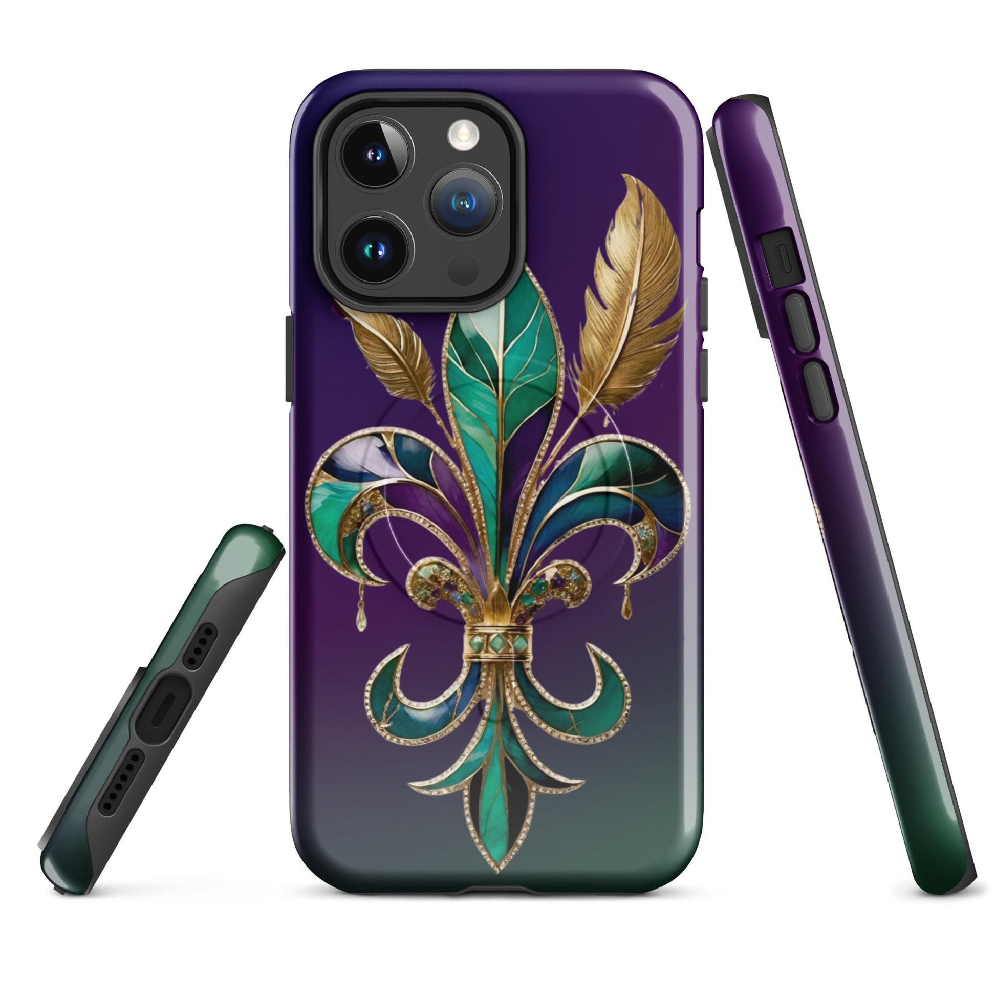 MagSafe® tough case for iPhone®, Mardi Gras cell phone Case, Mardi Gras iphone case, Mardi Gras Magsafe case, Mardi Gras Iphone 16 case,