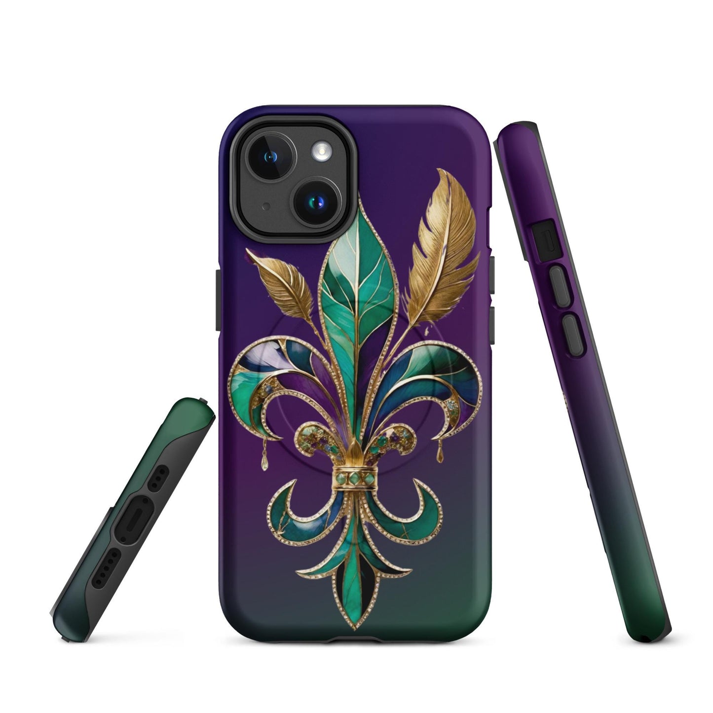 MagSafe® tough case for iPhone®, Mardi Gras cell phone Case, Mardi Gras iphone case, Mardi Gras Magsafe case, Mardi Gras Iphone 16 case,
