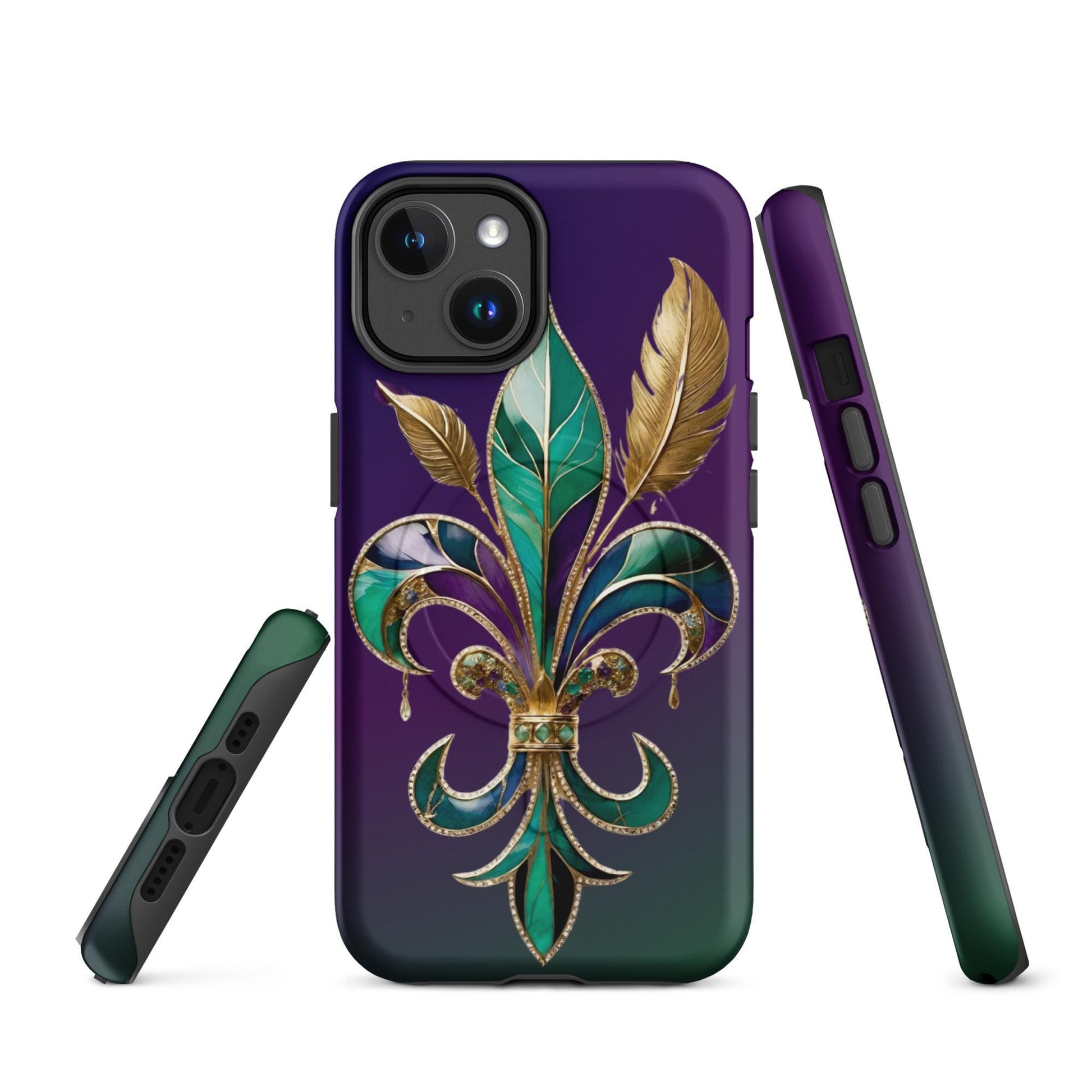 MagSafe® tough case for iPhone®, Mardi Gras cell phone Case, Mardi Gras iphone case, Mardi Gras Magsafe case, Mardi Gras Iphone 16 case,