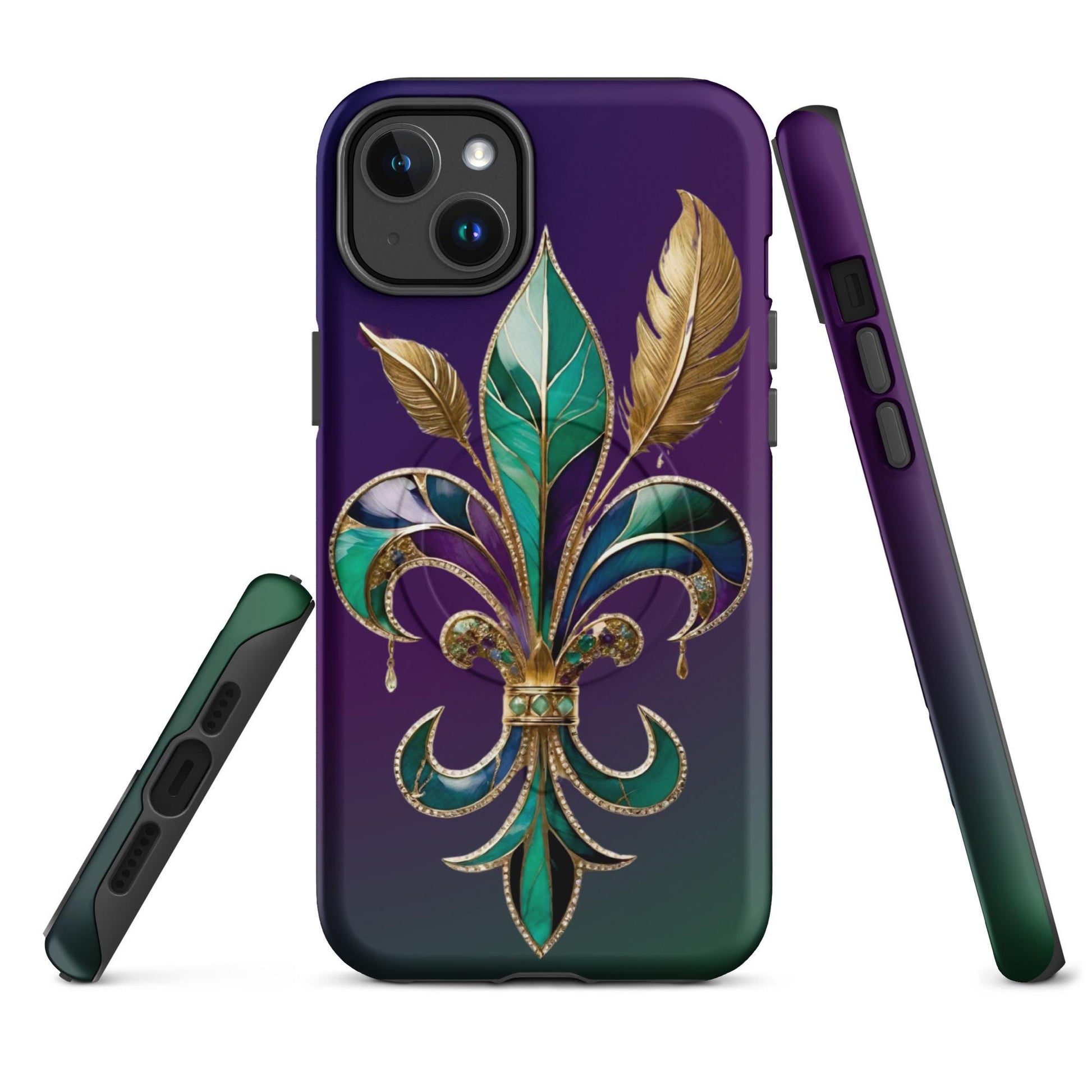 MagSafe® tough case for iPhone®, Mardi Gras cell phone Case, Mardi Gras iphone case, Mardi Gras Magsafe case, Mardi Gras Iphone 16 case,