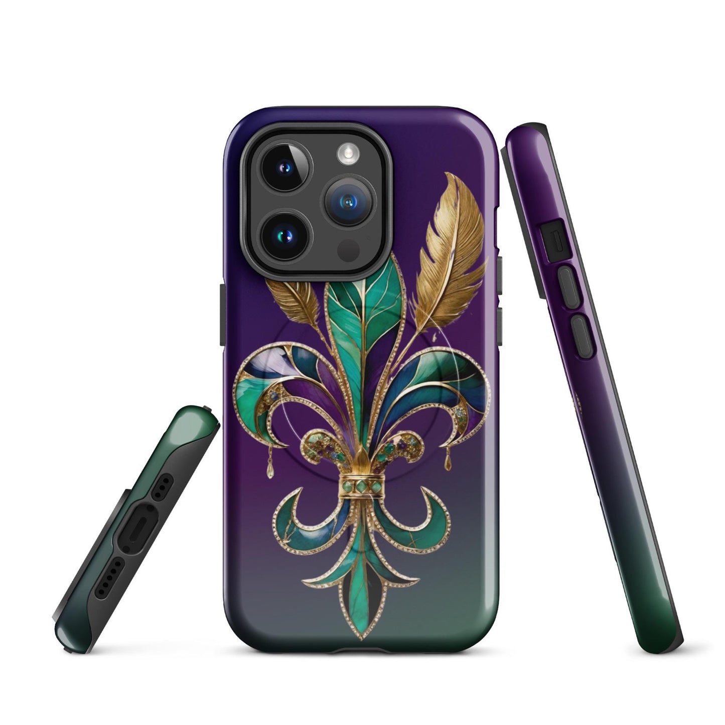 MagSafe® tough case for iPhone®, Mardi Gras cell phone Case, Mardi Gras iphone case, Mardi Gras Magsafe case, Mardi Gras Iphone 16 case,