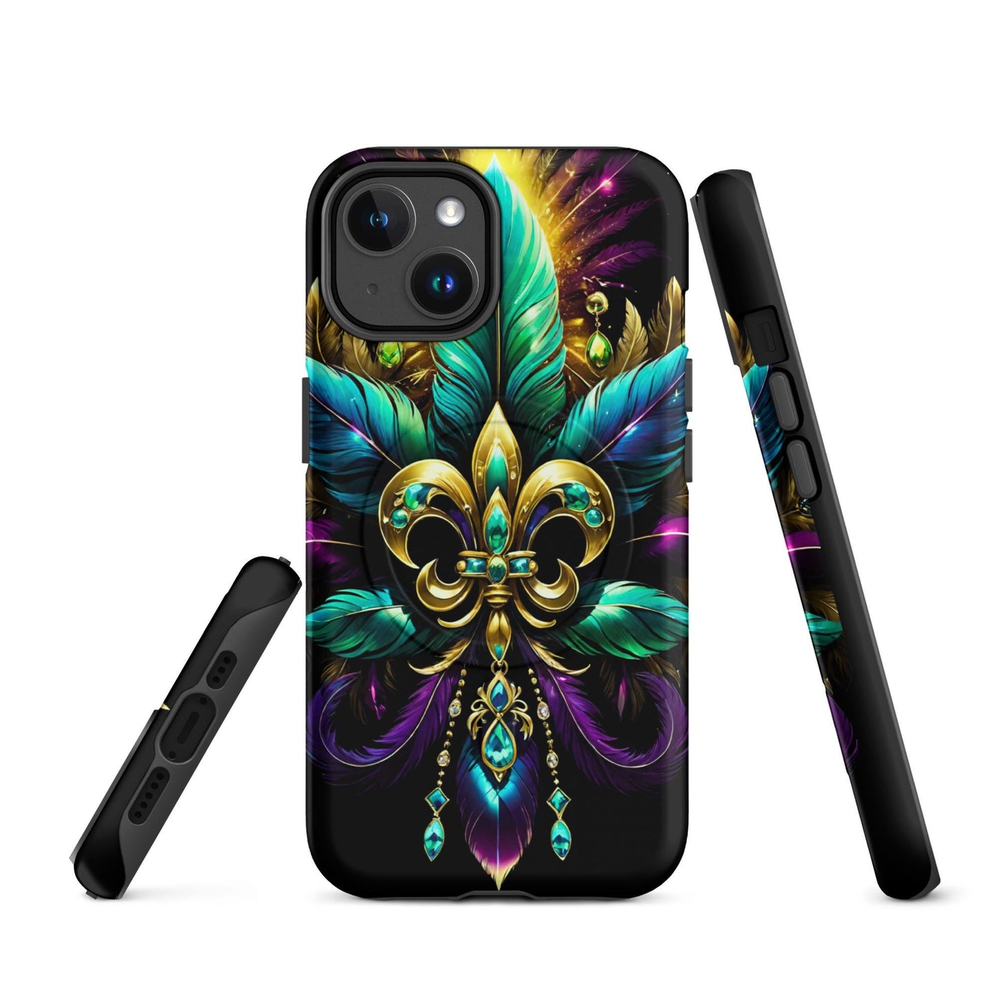 MagSafe® tough case for iPhone®, Mardi Gras cell phone Case, Mardi Gras iphone case, Mardi Gras Magsafe case, Mardi Gras Iphone 16 case,