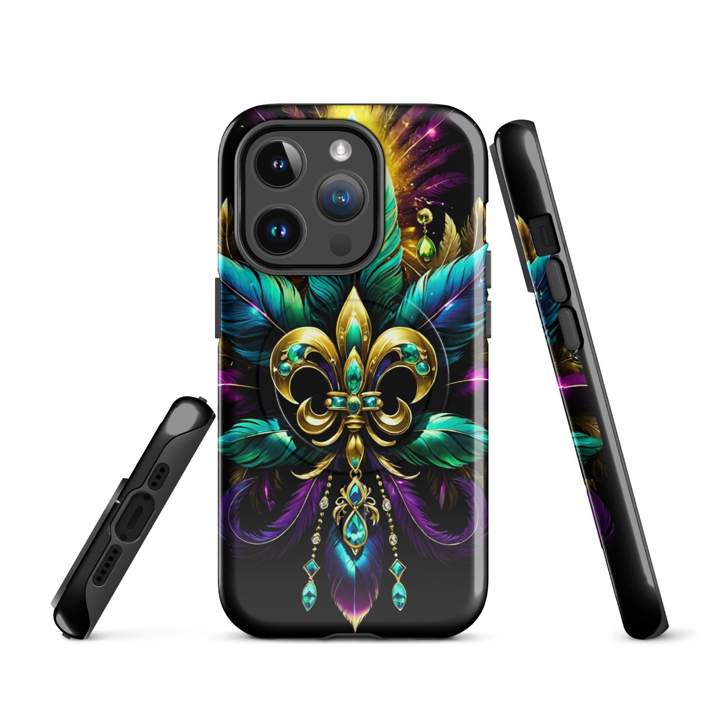MagSafe® tough case for iPhone®, Mardi Gras cell phone Case, Mardi Gras iphone case, Mardi Gras Magsafe case, Mardi Gras Iphone 16 case,