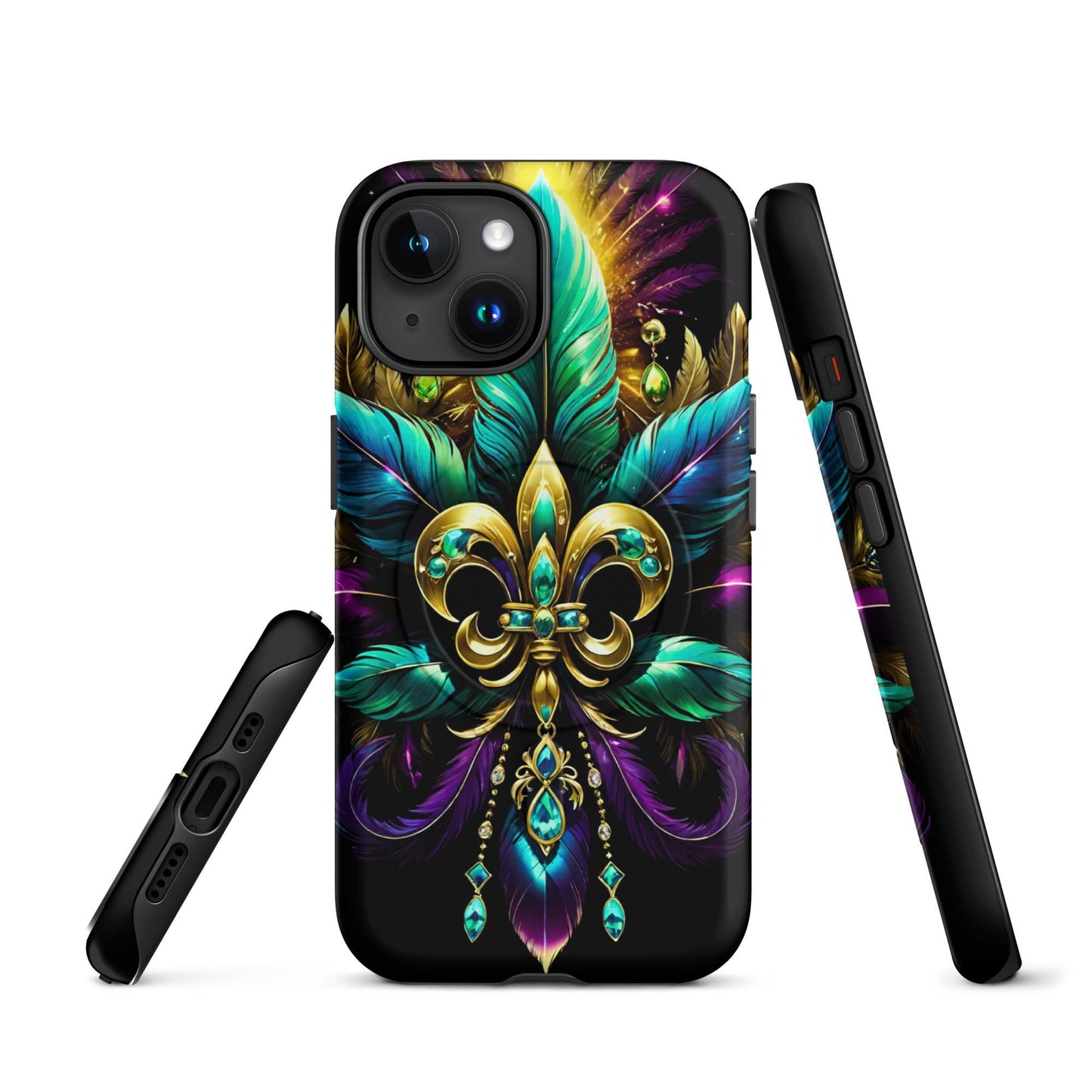 MagSafe® tough case for iPhone®, Mardi Gras cell phone Case, Mardi Gras iphone case, Mardi Gras Magsafe case, Mardi Gras Iphone 16 case,