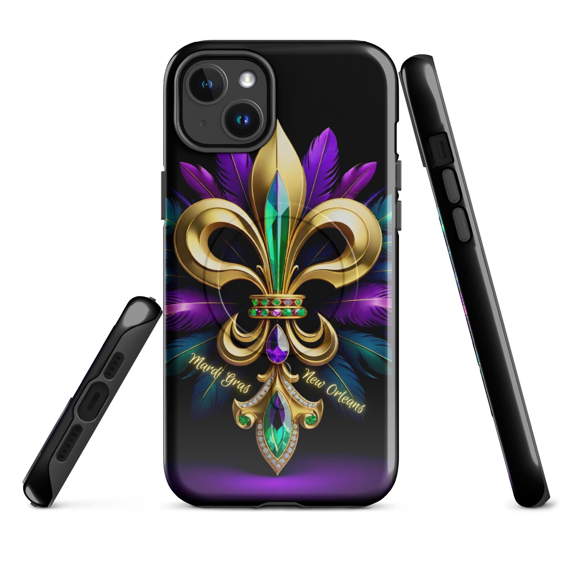 MagSafe® tough case for iPhone®, Mardi Gras cell phone Case, Mardi Gras iphone case, Mardi Gras Magsafe case, Mardi Gras Iphone 16 case,