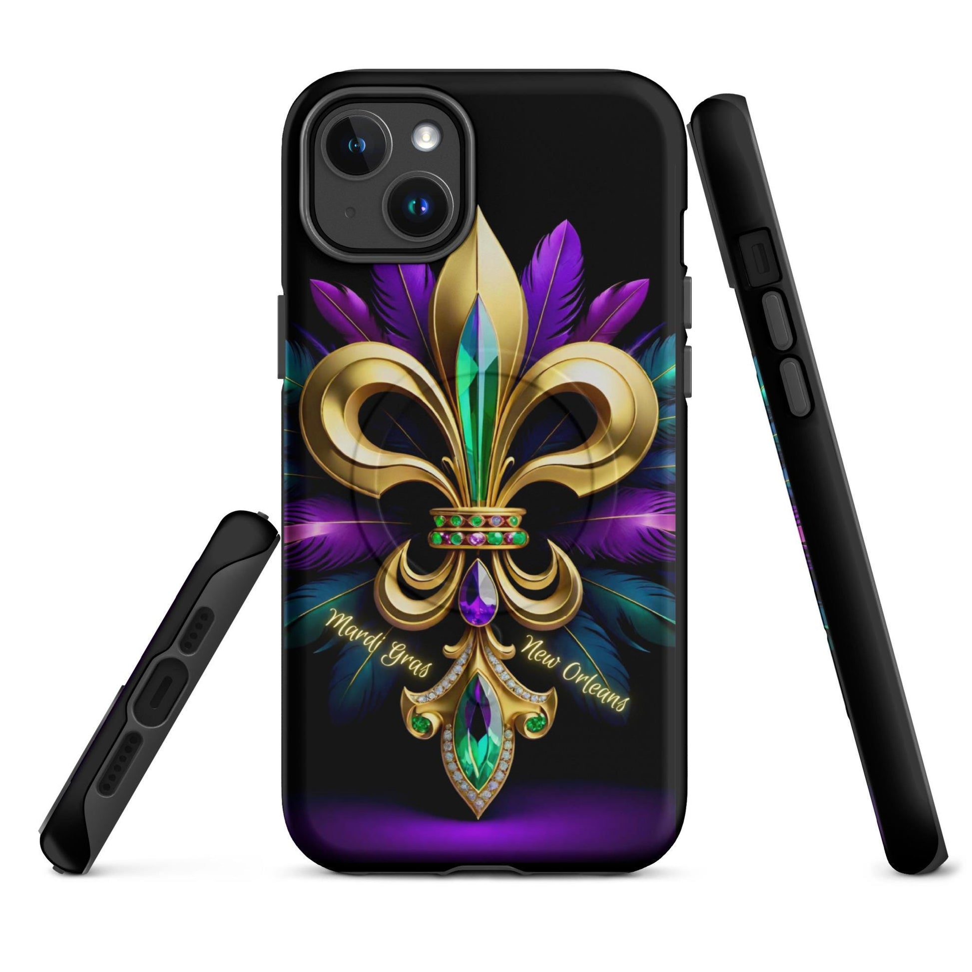 MagSafe® tough case for iPhone®, Mardi Gras cell phone Case, Mardi Gras iphone case, Mardi Gras Magsafe case, Mardi Gras Iphone 16 case,