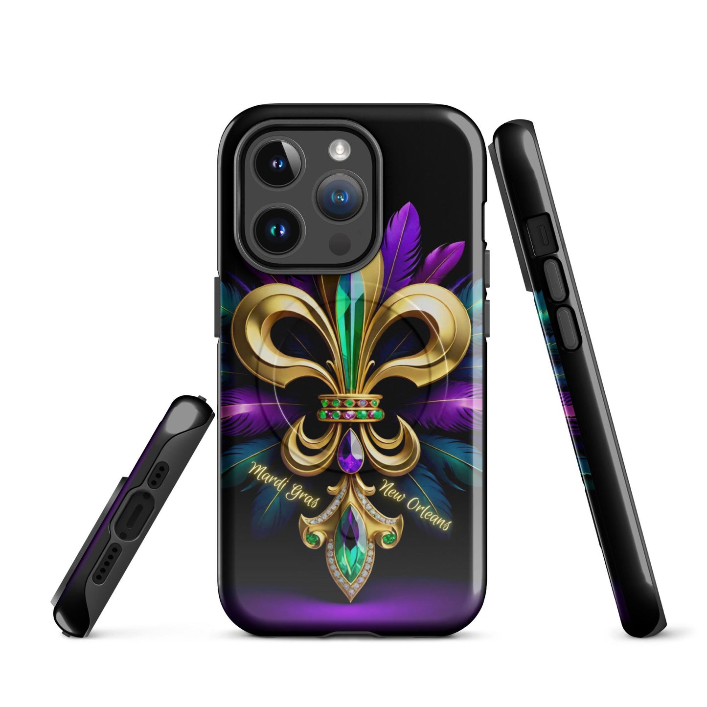 MagSafe® tough case for iPhone®, Mardi Gras cell phone Case, Mardi Gras iphone case, Mardi Gras Magsafe case, Mardi Gras Iphone 16 case,