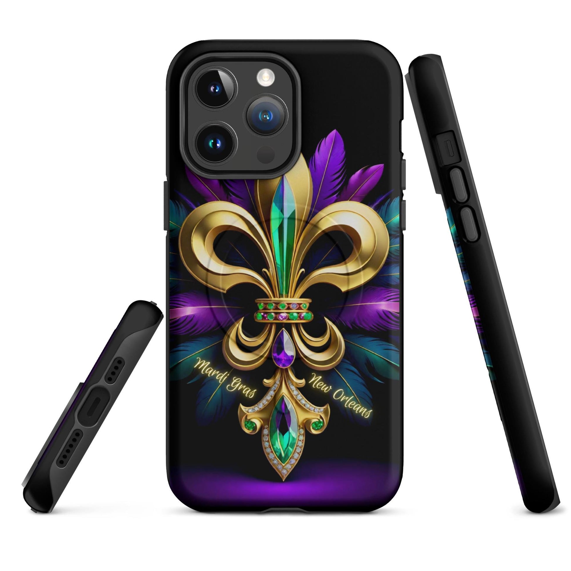 MagSafe® tough case for iPhone®, Mardi Gras cell phone Case, Mardi Gras iphone case, Mardi Gras Magsafe case, Mardi Gras Iphone 16 case,