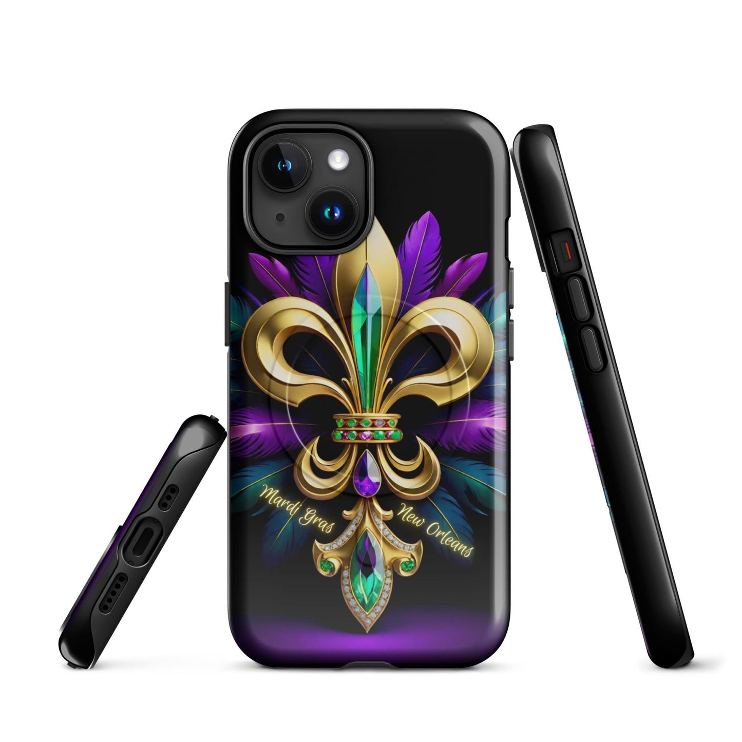 MagSafe® tough case for iPhone®, Mardi Gras cell phone Case, Mardi Gras iphone case, Mardi Gras Magsafe case, Mardi Gras Iphone 16 case,