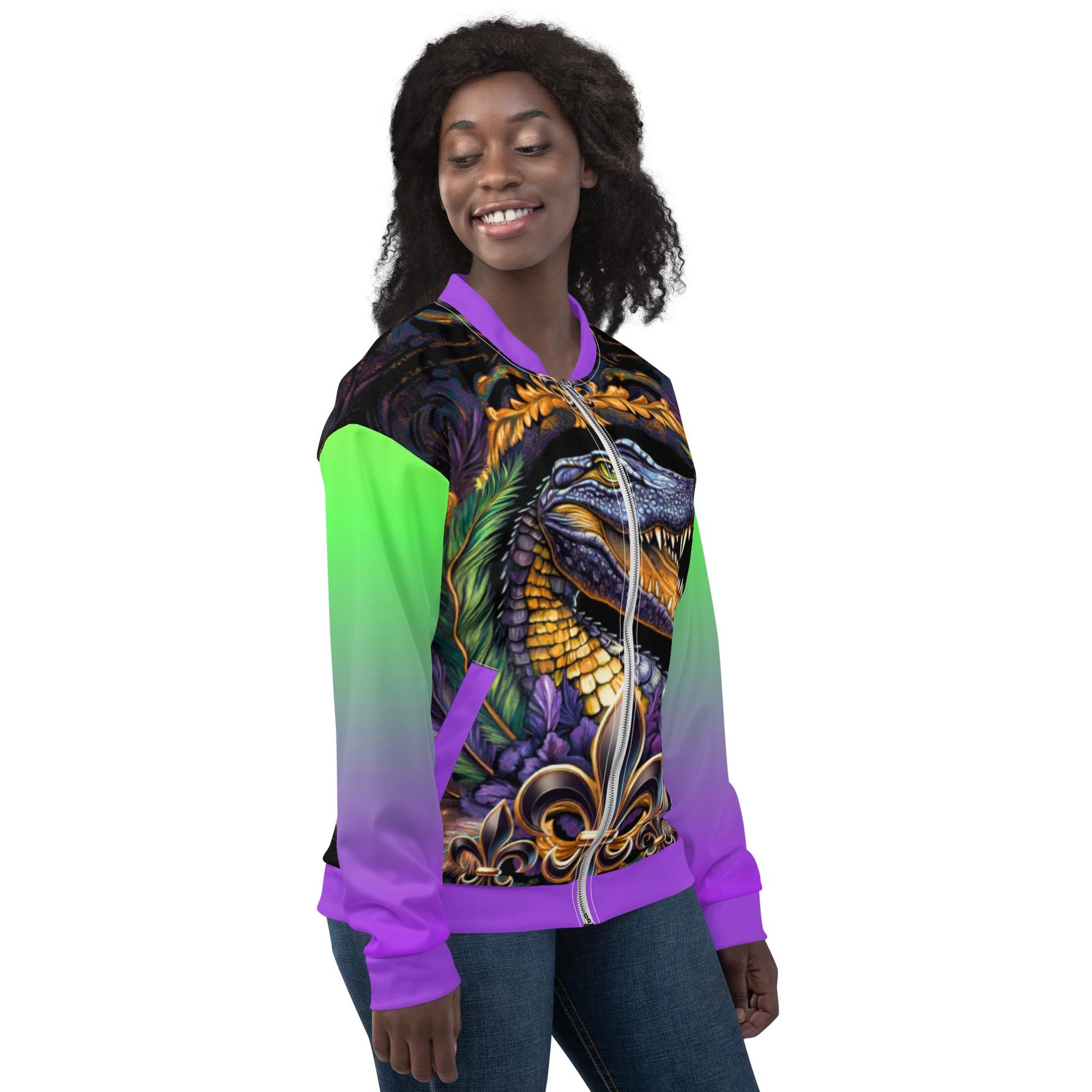 Mardi Gras Jacket, Unisex Bomber Jacket, Mardi Gras Clothes, Mardi Gras Shirt, Mardi Gras, Mardi Gras Throws, Louisiana Shirt, New Orleans