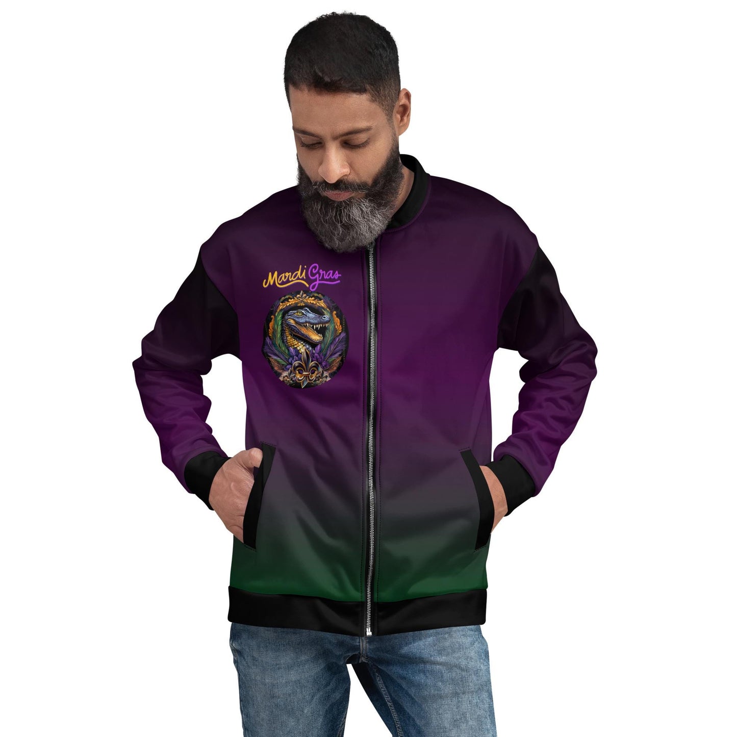 Mardi Gras Jacket, Unisex Bomber Jacket, Mardi Gras Clothes, Mardi Gras Shirt, Mardi Gras, Mardi Gras Throws, Louisiana Shirt, New Orleans