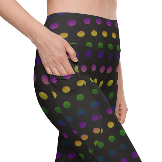 Mardi Gras leggings with pockets, Mardi Gras leggings, New Orleans leggings, Nola legging, Mardi gras, Mardi Gras, Carnival , Mardi