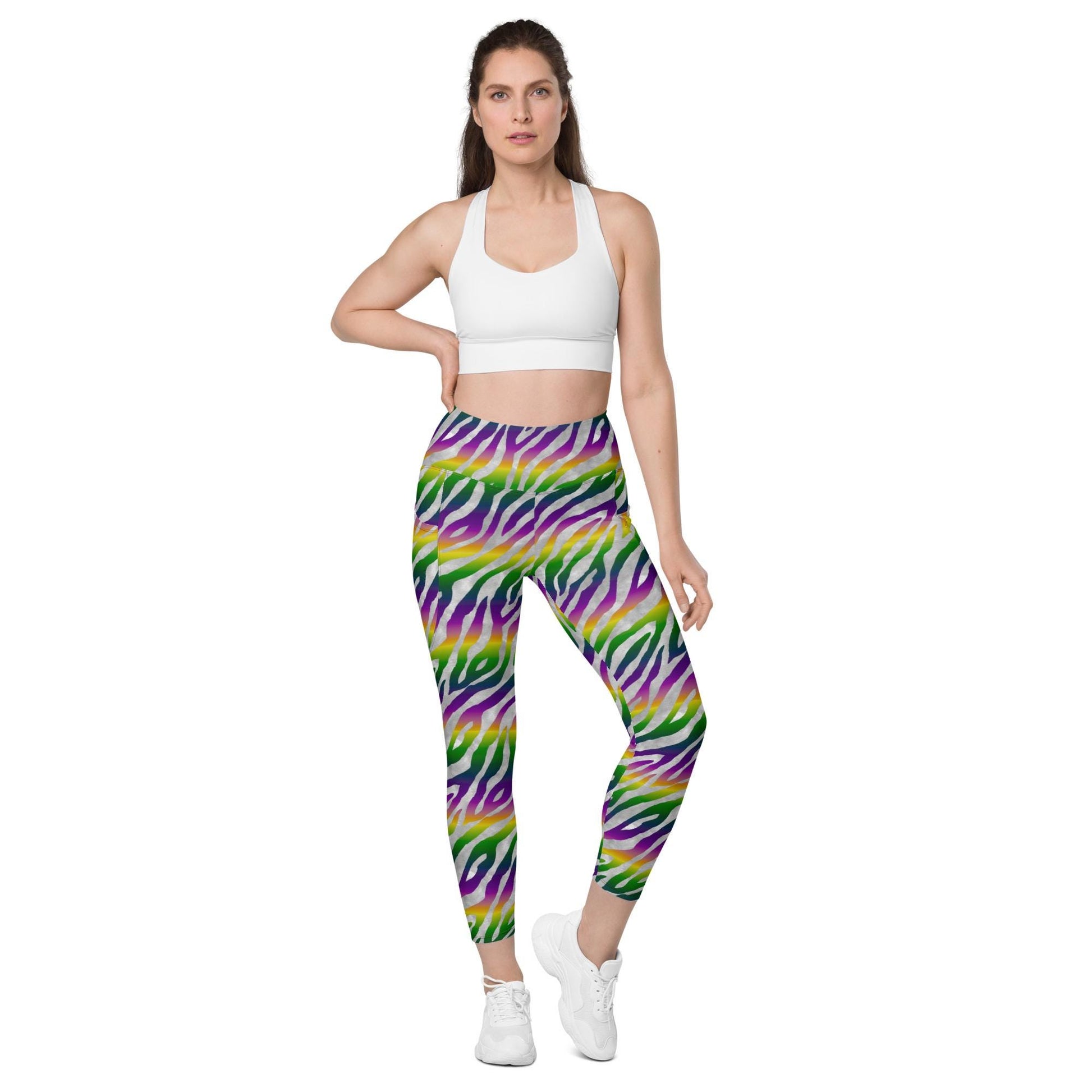 Mardi Gras leggings with pockets, Mardi Gras leggings, New Orleans leggings, Nola legging, Mardi gras, Mardi Gras, Carnival , Mardi