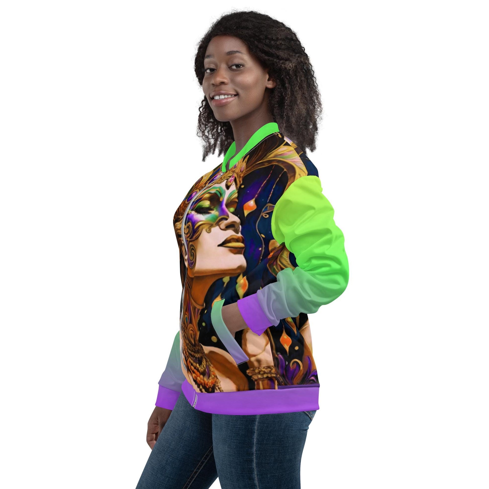 Mardi Gras Jacket, Unisex Bomber Jacket, Mardi Gras Clothes, Mardi Gras Shirt, Mardi Gras, Mardi Gras Throws, Louisiana Shirt, New Orleans
