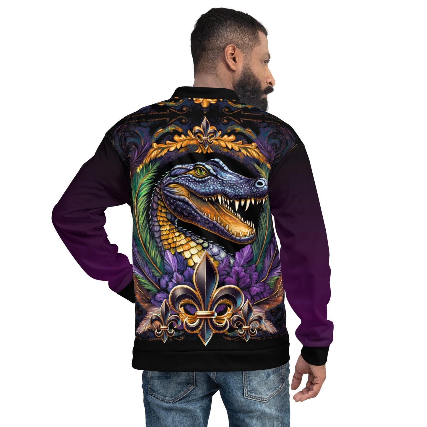Mardi Gras Jacket, Unisex Bomber Jacket, Mardi Gras Clothes, Mardi Gras Shirt, Mardi Gras, Mardi Gras Throws, Louisiana Shirt, New Orleans