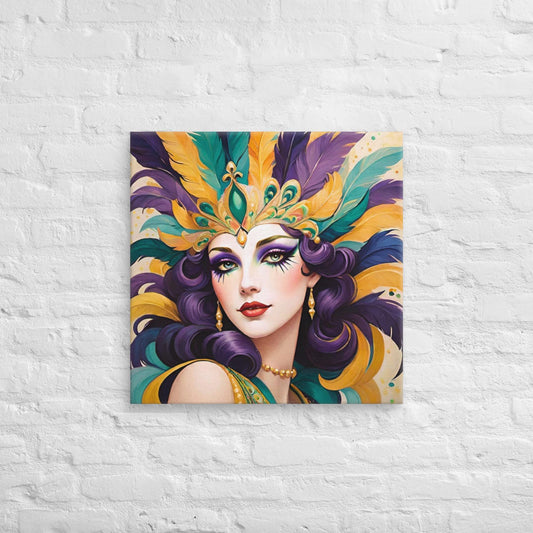 Mardi Gras Canvas, Mardi Gras Art, Mardi Gras Picture, Mardi Gras poster, Alligator art, Alligator Mardi Gras, Louisiana Art, New Orleans