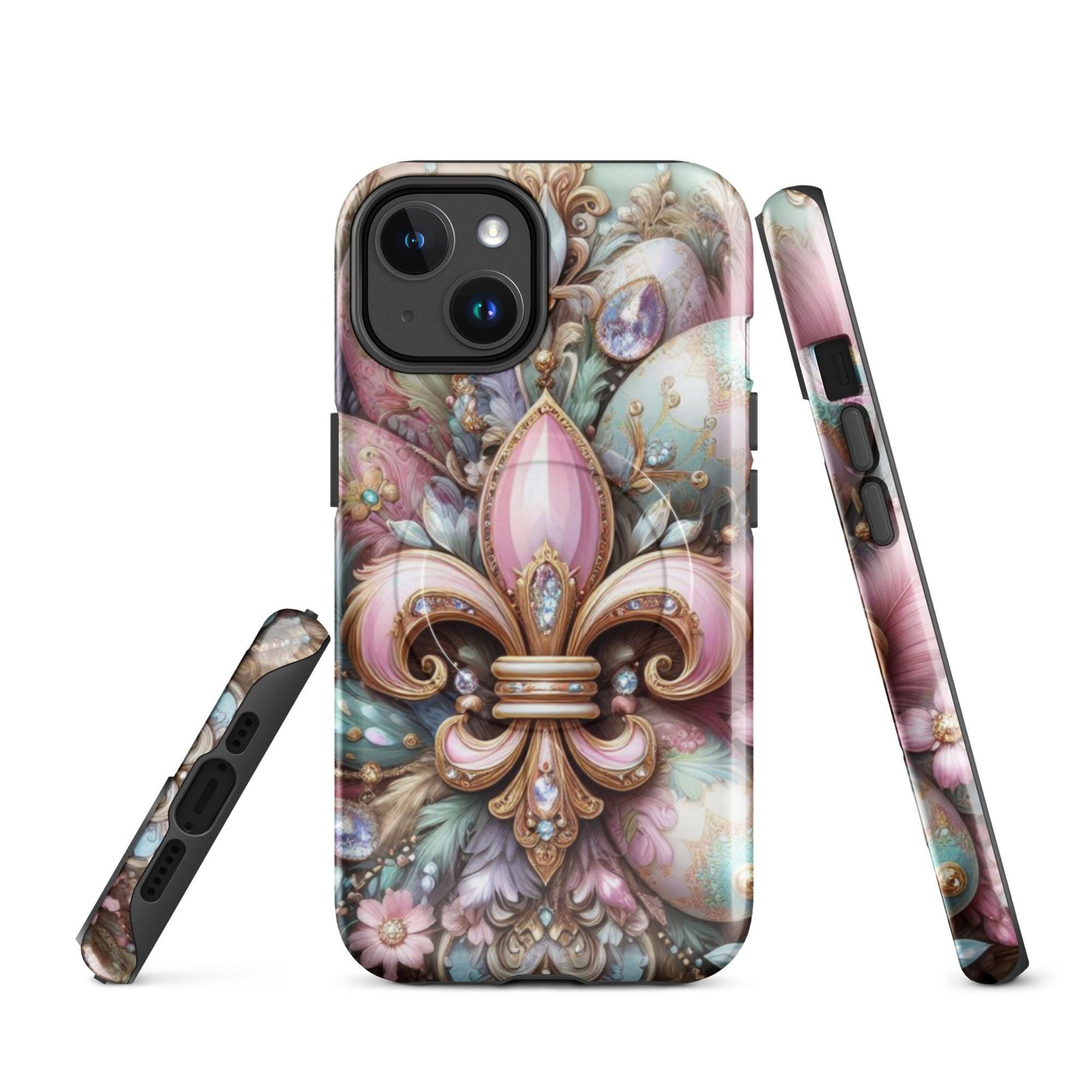 NEW! Easter Theme Fleur de lis Iphone Case, MagSafe® tough case for iPhone®, Easter Iphone case. anutcase , New Orleans phone Case, Samsung