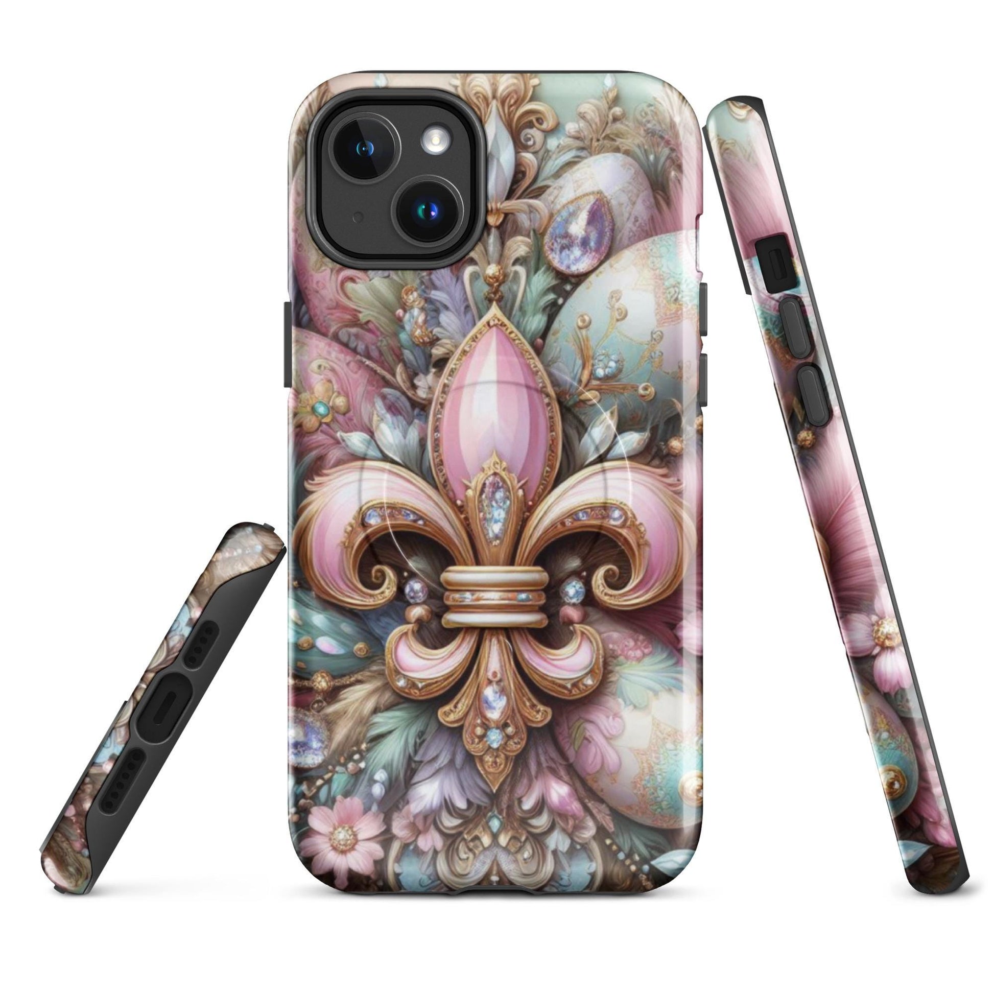 NEW! Easter Theme Fleur de lis Iphone Case, MagSafe® tough case for iPhone®, Easter Iphone case. anutcase , New Orleans phone Case, Samsung