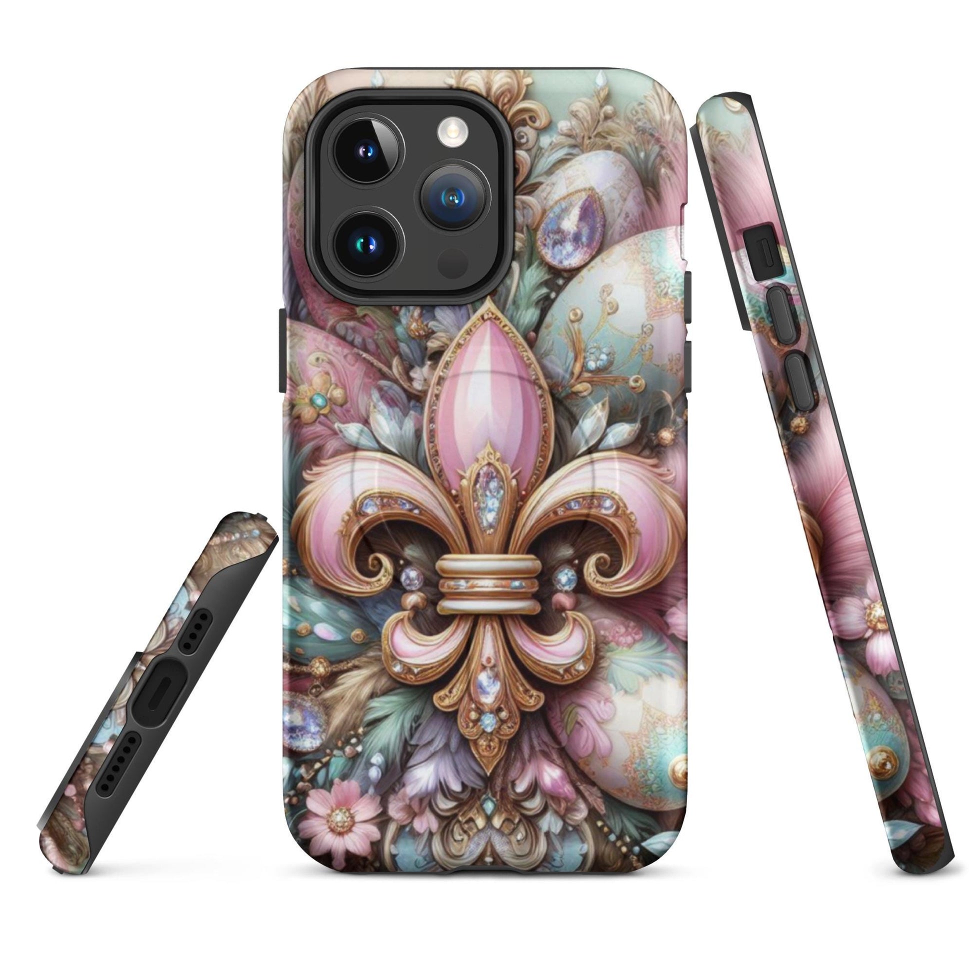 NEW! Easter Theme Fleur de lis Iphone Case, MagSafe® tough case for iPhone®, Easter Iphone case. anutcase , New Orleans phone Case, Samsung