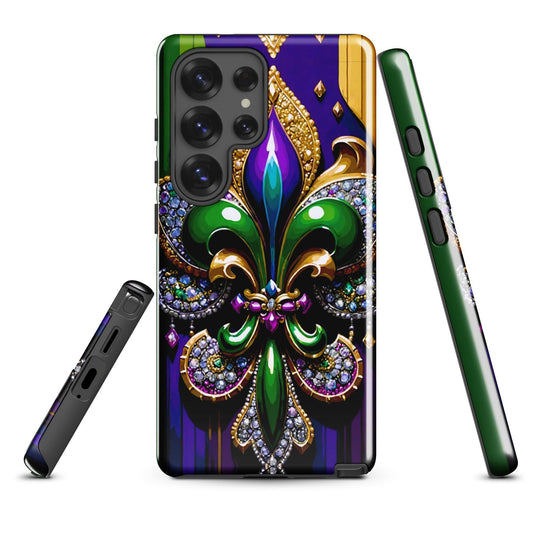 fleur de lis Mardi Gras phone Case, Tough case for Samsung®, Mardi Gras phone case, Android phone case New Orleans